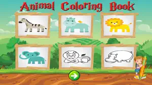 动物图画书为孩子和幼儿 - 着色书的小男孩和孩子