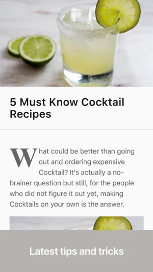 Cocktail mixer & drink recipes