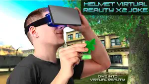 Helmet Virtual Reality X2 Joke