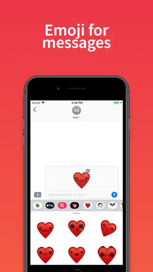Stickers & 爱心贴纸和表情符号为iMessage
