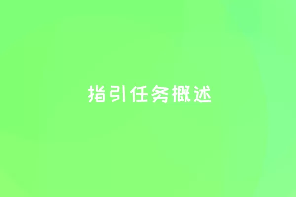  指引任务概述